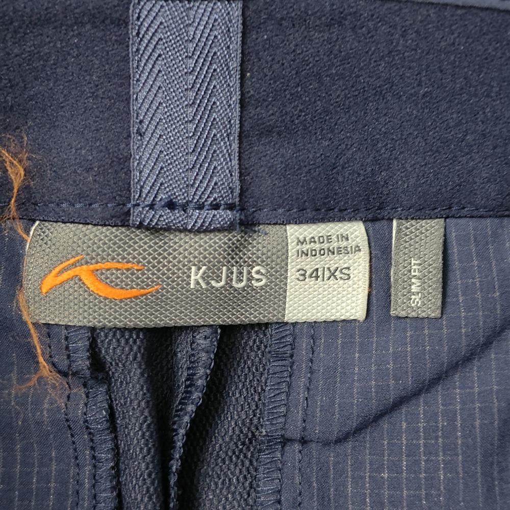 KJUS Women Collagen Straight Pants Navy Blue Slim‎ Fit Golf Trousers Size XS - Picture 7 of 14